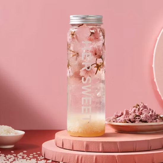 Bottiglie di plastica per tè al latte da 350 ml e 500 ml per Juice Boba