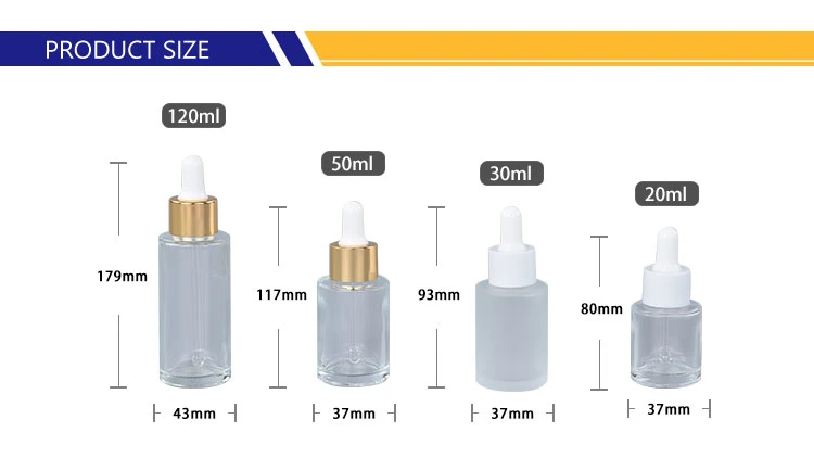 Customized Bottle Glass Bottle Dropper Boston Round Skincare Dropper Bottle Packaging