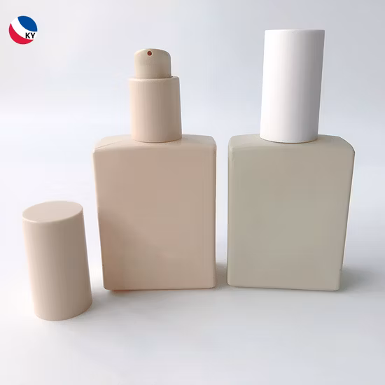 50ml Spray Perfume Bottle Square Glass Lotion Bottle Skincare Cosmetic Packaging with Pump Cap