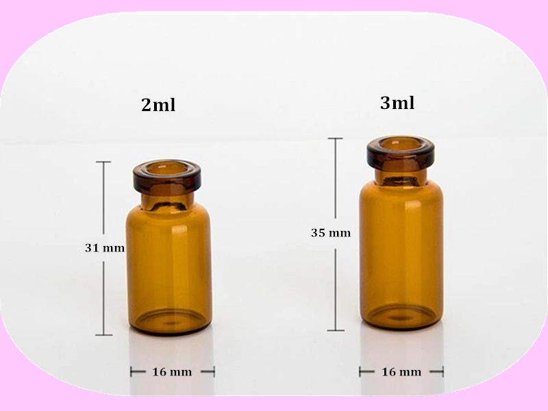 Tubular Clear Amber Glass Vial 2ml 3ml