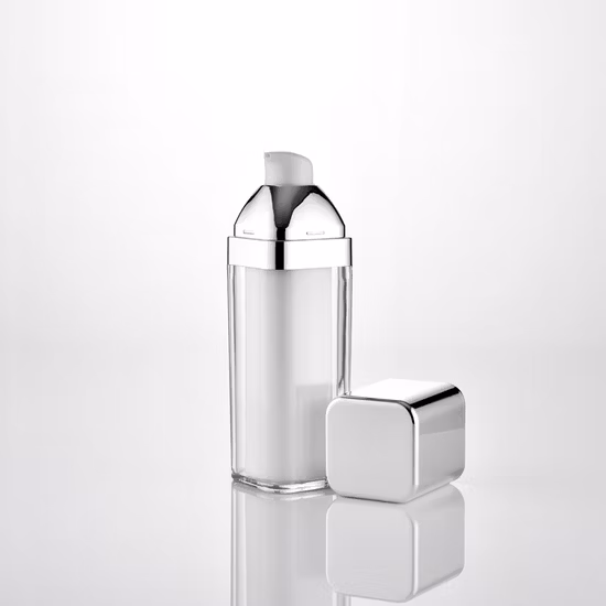 Bottiglia di liquido per imballaggio liquido per fondotinta separato airless a doppia parete di colore personalizzato