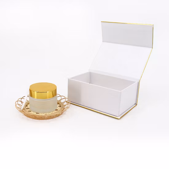 Imballaggio cosmetico per barattolo di vetro di colore bianco rosa satinato personalizzato di forma rotonda da 40 ml 80 ml 120 ml 30 g 50 g per la cura della pelle